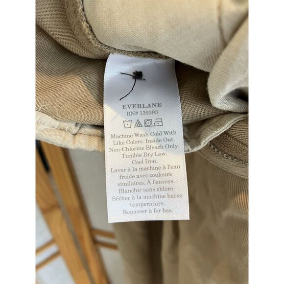 NWT Everlane Relaxed Fit Tencel Chinos Pants, Size 2, MSRP $118, Dark Khaki - Picture 12 of 13